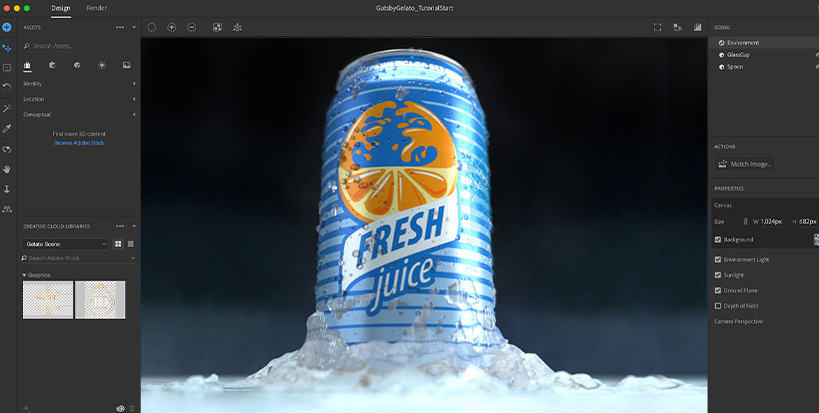 Adobe Dimension - zdjęcia produktowe
